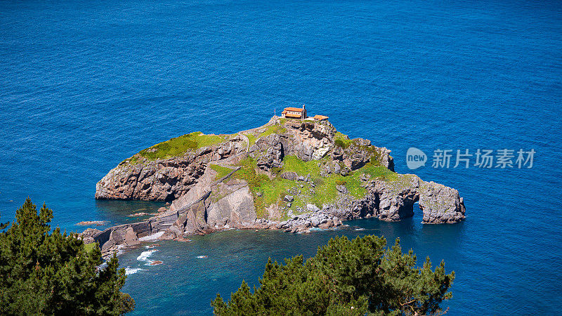 San Juan de Gaztelugatxe Gaztelugache, Bermeo岛上的隐居教堂